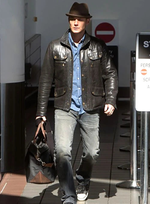 Sleek and Stylish: Jensen Ackles Leather Jacket in France style