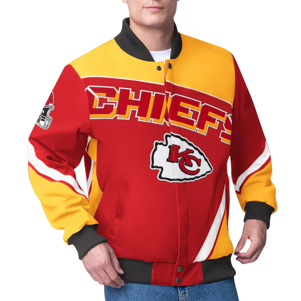 kansas city chiefs red racing jacket for men and women

