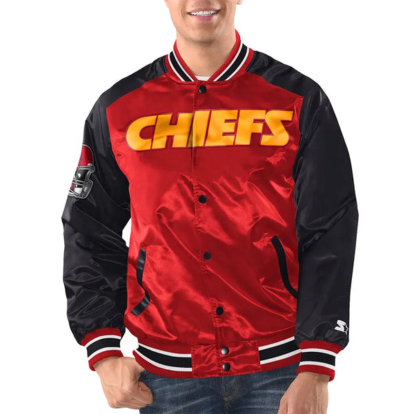 NFL Kansas City Chiefs Satin Jacket Men and Women