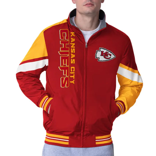 kansas city chiefs strong arm red full zip jacket

