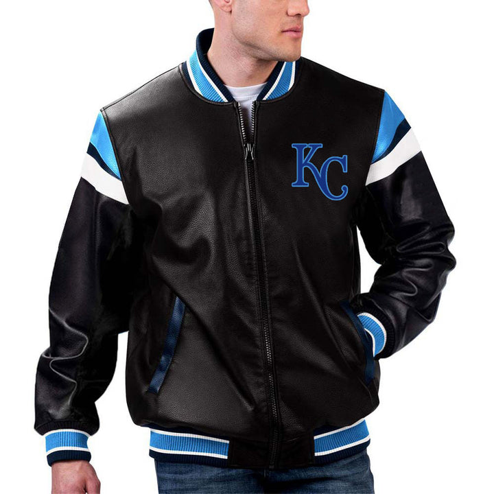 Kansas City Royals leather outerwear in France style