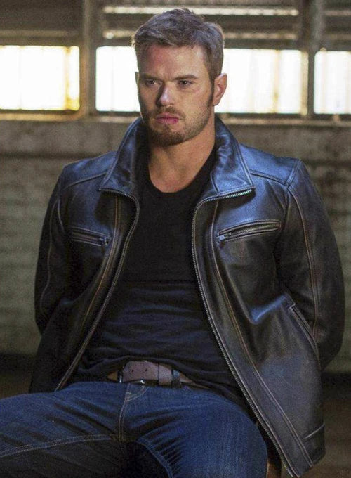 Extraction Movie Inspired Leather Jacket - Kellan Lutz in France style