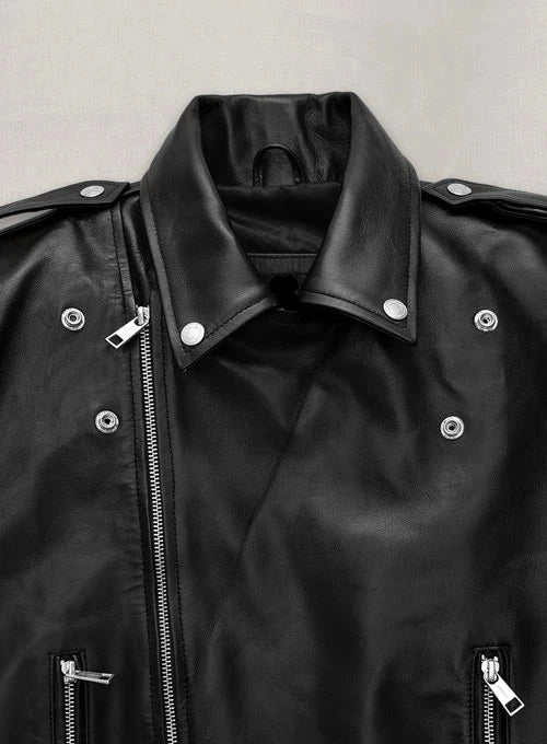 Front View Leather Jacket Kevin