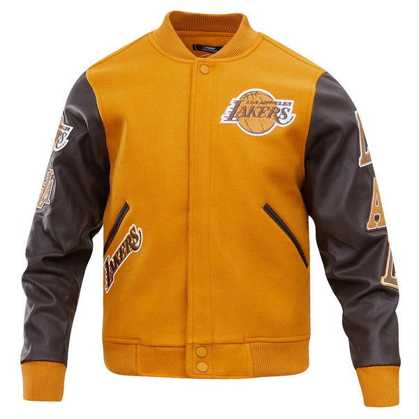 LA Lakers Classic Varsity Jacket Front View 