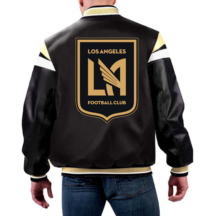 MLS Los Angeles FC leather jacket front view in USA