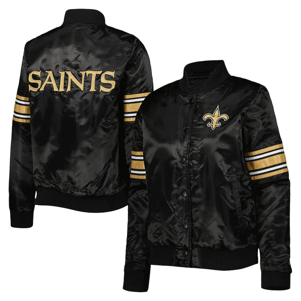 NFL New Orleans Saints Satin Jacket Men and Women