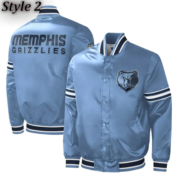 NBA Memphis Grizzlies Satin Jacket Men and Women