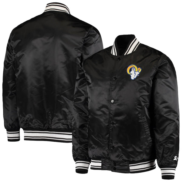 NFL Los Angeles Rams Black Satin Jacket Men and Women