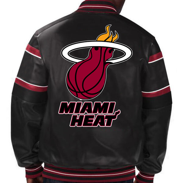 NBA Miami Heat Leather Jacket For Men and Women