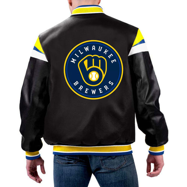 MLB Milwaukee Brewers leather jacket in USA