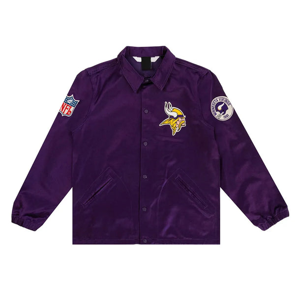 minnesota vikings purple satin windbreaker

