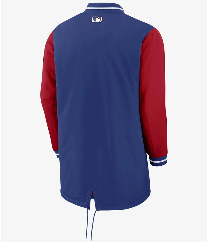 Back View MLB Chicago Cubs Polyester Jacket Men and Women