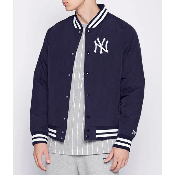 Team Club New Era New York Yankees Navy Black Jacket Front View in USA