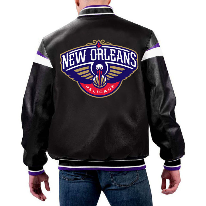 NBA New Orleans Pelicans Leather Jacket for Men and Women in USA