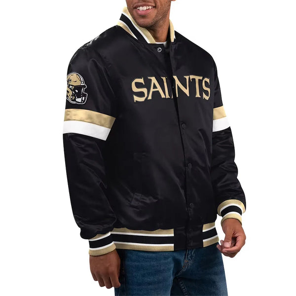 NFL New Orleans Saints Satin Jacket Men and Women