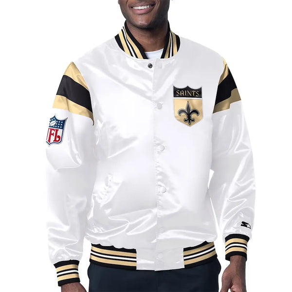 NFL New Orleans Saints Satin Jacket Men and Women