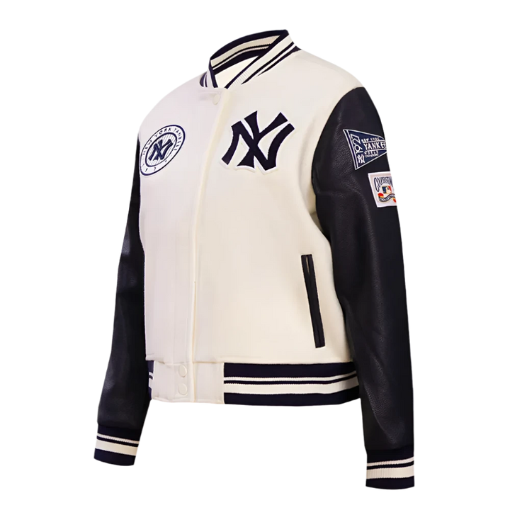 Stylish New York Yankees Ribbed Jacket with Logo in American style