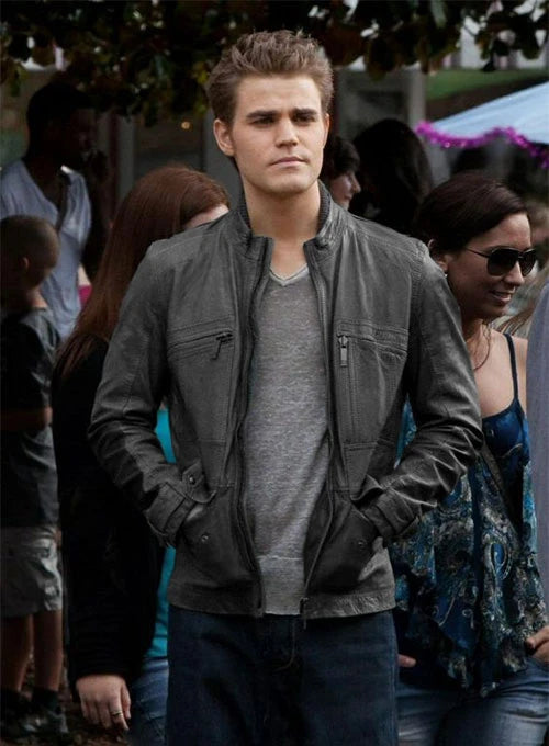 Paul Wesley-inspired leather jacket from The Vampire Diaries