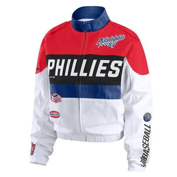 Philadelphia Phillies red and white racing jacket in USA