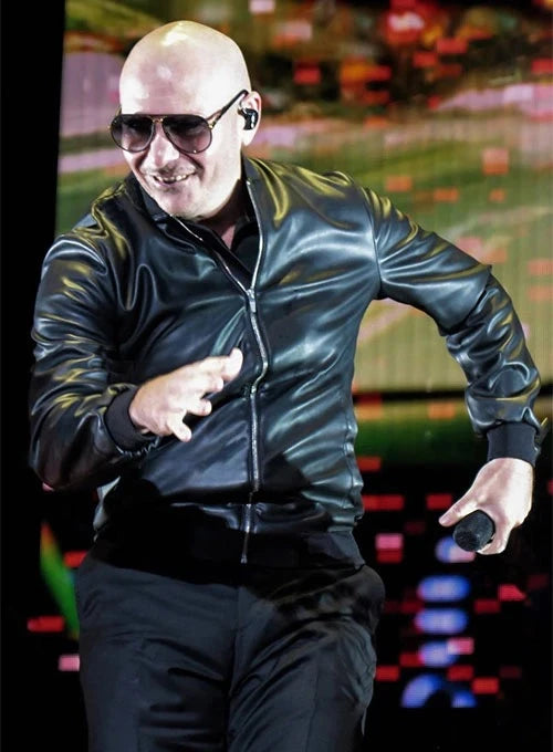 Leather Jacket Worn by Pitbull in USA market