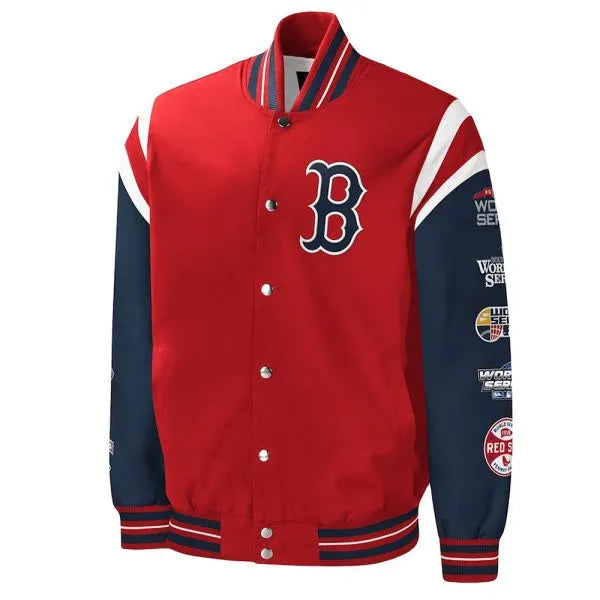 Boston Red Sox red and blue jacket

