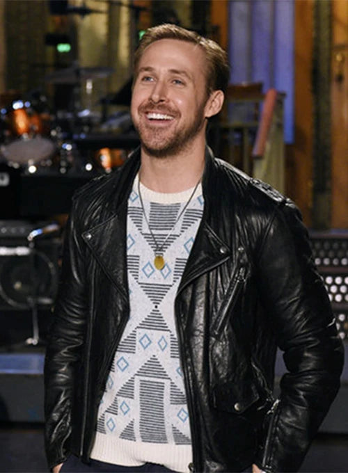 Get the BVibe: Ryan Gosling Leather Jacket from Song to Song in France style