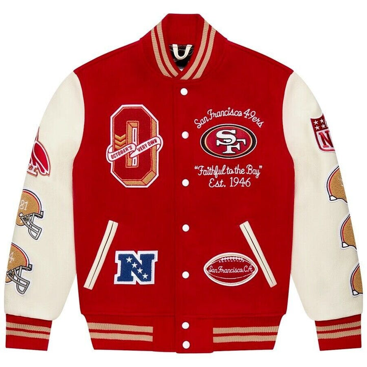 NFL San Francisco 49ers lettermen jacket in United state market