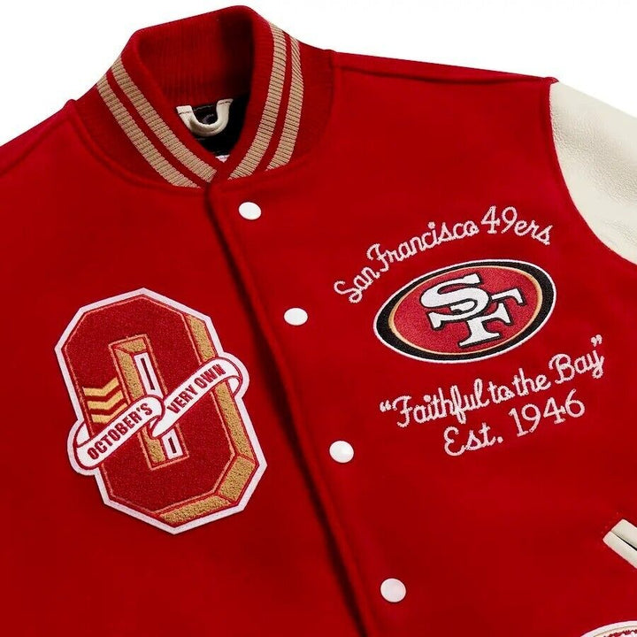 National Football League 49ers red bomber jacket in United state market