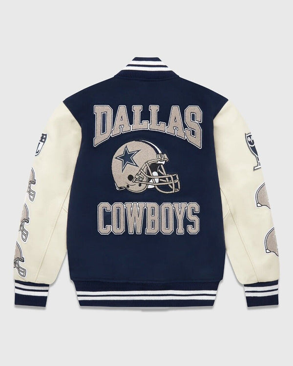 NFL Dallas Cowboys Men's Varsity Leather Jacket by TJS
