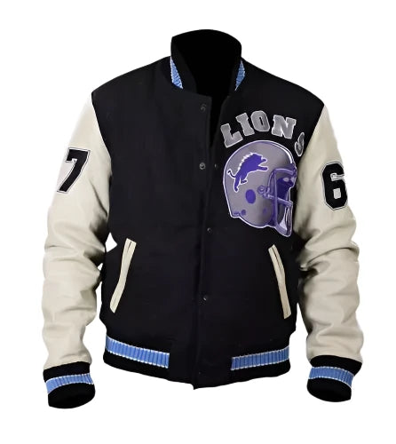 NFL DETROIT LIONS CLASSIC  WOOL VARSITY JACKET | NFL WOOL JACKET