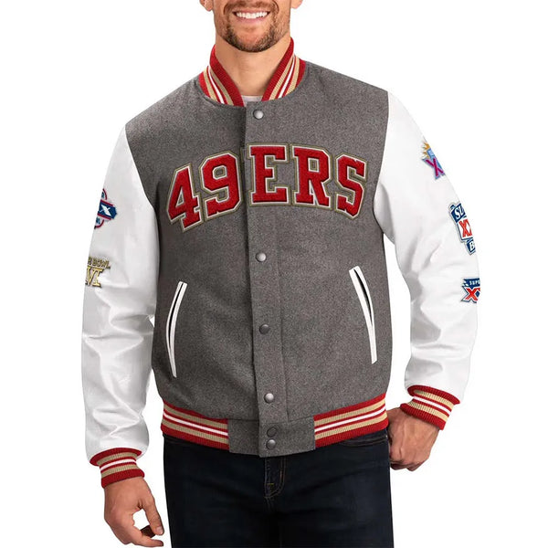 NFL San Francisco 49ers Varsity Jacket Men and Women