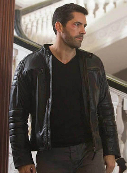 Scott Adkins Accident Man leather jacket

