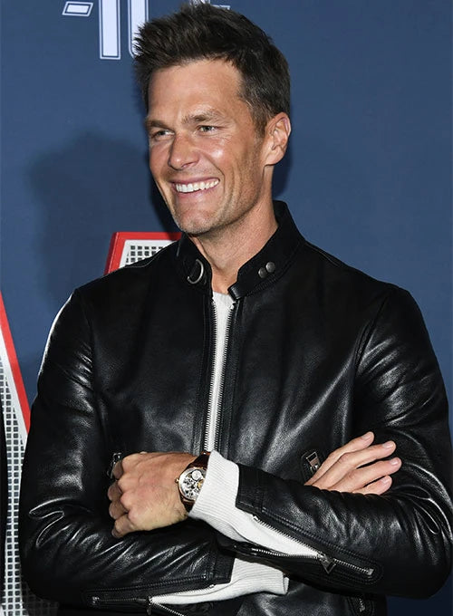 Sleek and Cool: Tom Brady Leather Jacket in Europe market