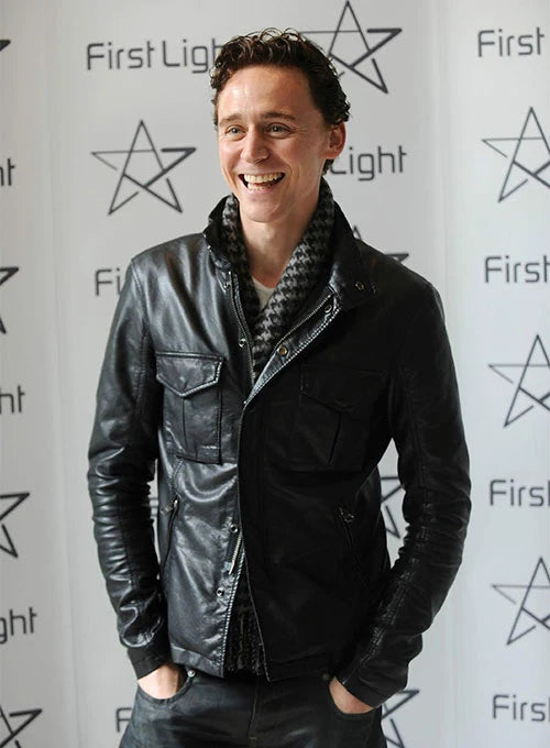 Tom Hiddleston Signature Leather Jacket in USA market