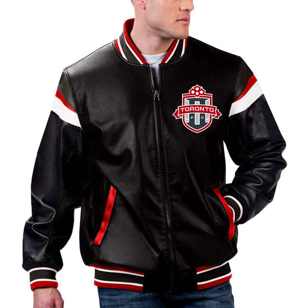 MLS Toronto FC leather jacket back view in France style