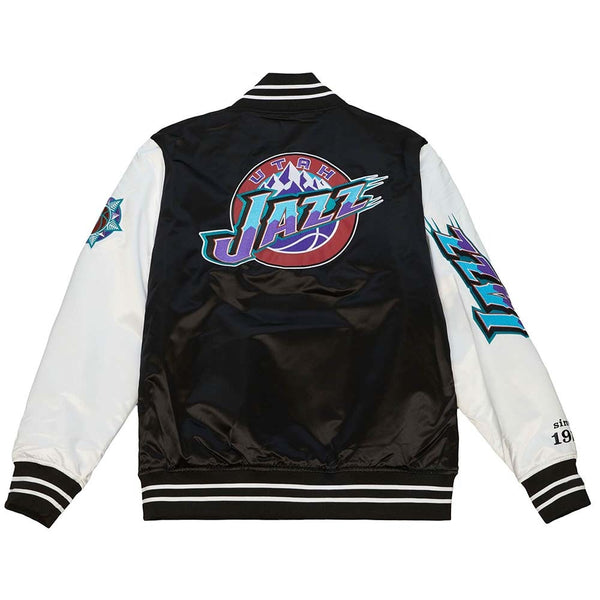 NBA Team Origins Varsity Satin Jacket Utah Jazz by TJS