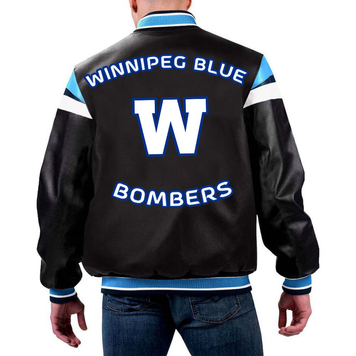 CFL Winnipeg Blue Bombers Varsity Jacket by TJS in USA