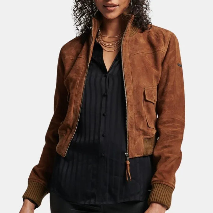 USA Women's Suede Leather Jacket
