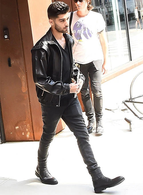 Sleek and Cool: Zayn Malik Leather Jacket in American style