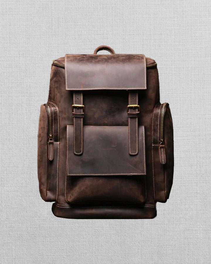 Large Leather Backpack for Carrying Essentials on the Go in USA market