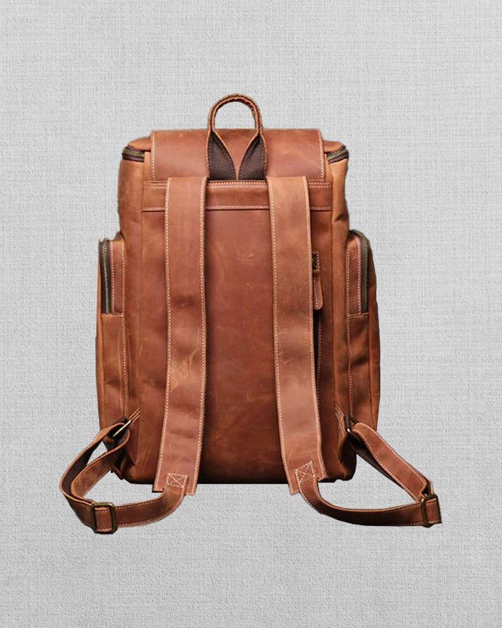 Stylish Handmade Leather Travel Backpack for Outdoor Adventures in UK