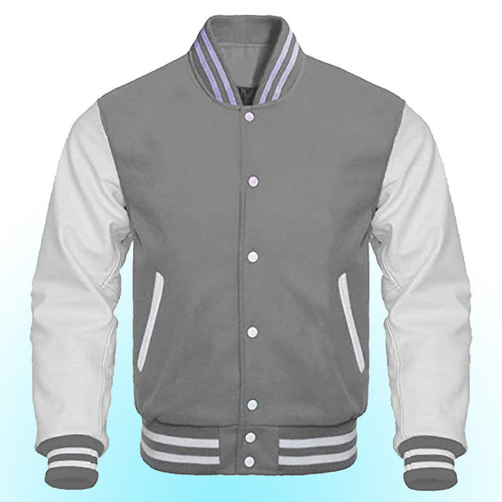Wool and leather letterman jacket made to order in United state market