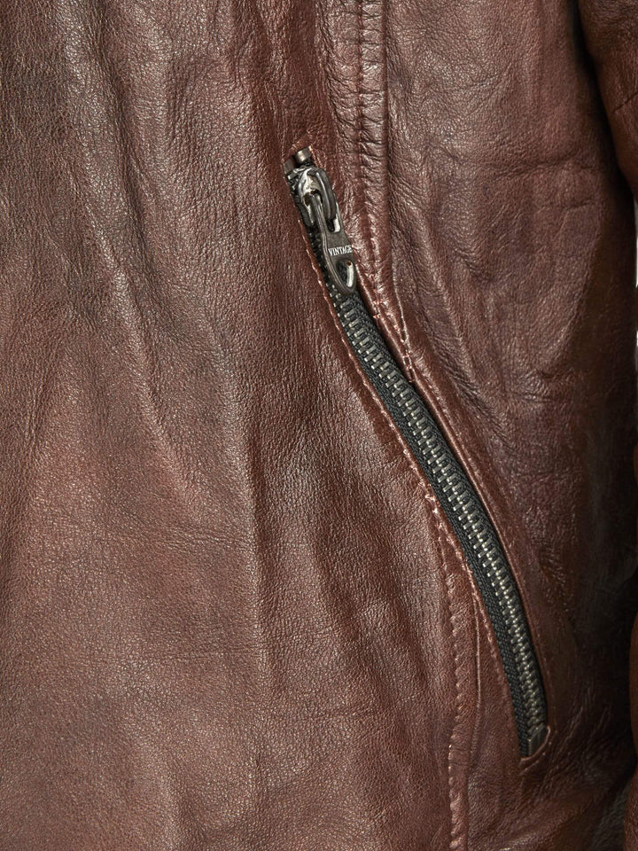 Vintage Bomber Style Leather Jacket for men