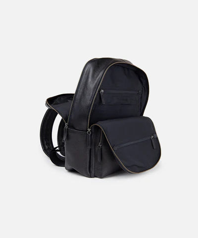 Durable and Stylish Leather Backpack in Black in UK