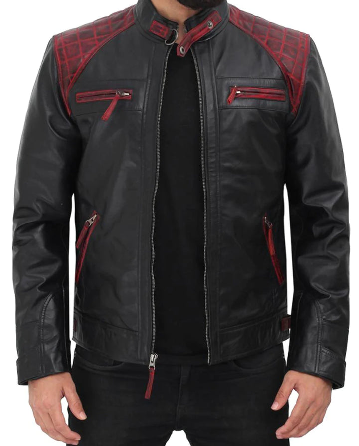 Black Genuine leather jacket for men in USA