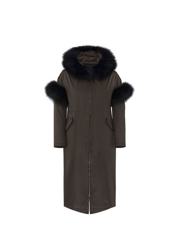 Women's Winter Long Hoodie Faux Fur Coat