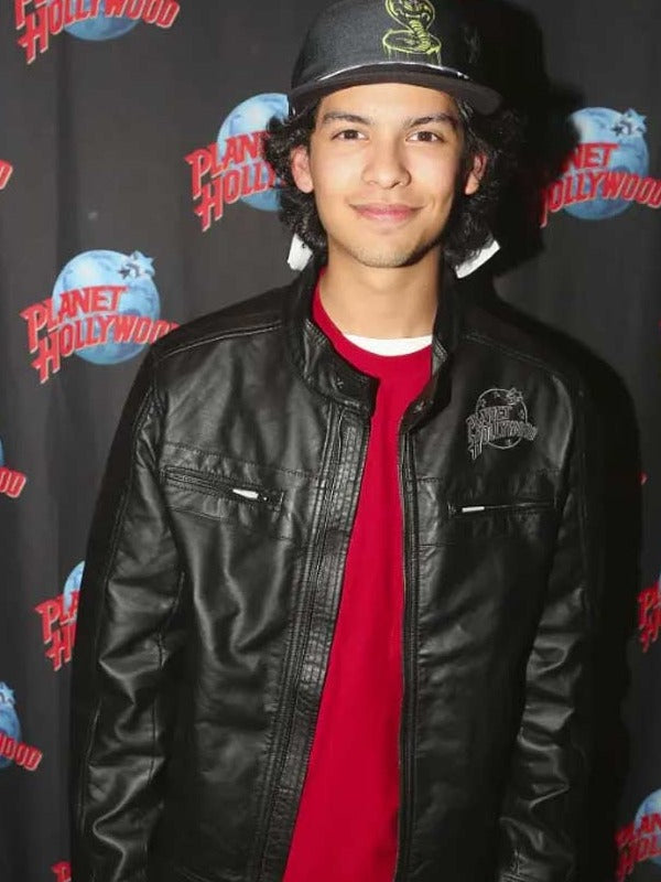 Xolo Maridueña Tv Series Cobra Kai Premiere Event Leather Jacket by TJS