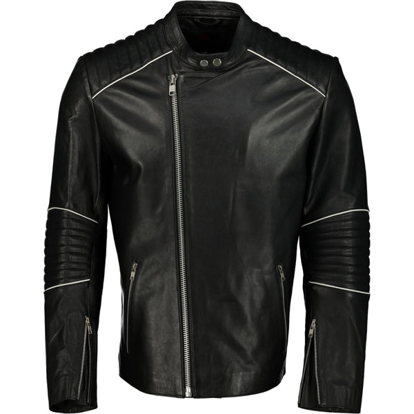 Men's Hamilton Racer Biker Style Leather Jacket