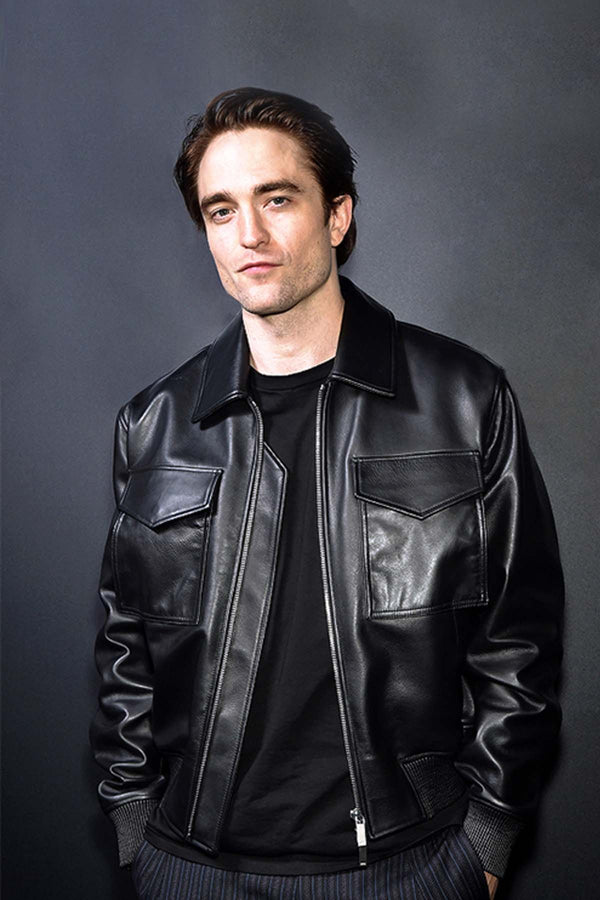 Robert Pattinson Stylish Leather Jacket by TJS