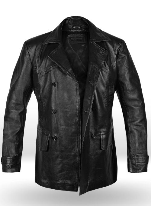 Get the Doctor Who look with this leather coat in France style